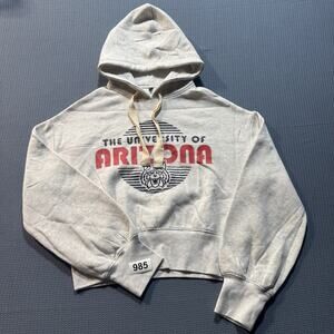University of Arizona Cropped Hoodie Men Sz M Gray Pre-Owned